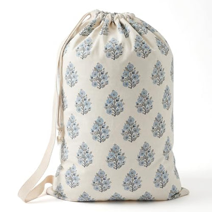 Shinylin Floral Block Print Laundry Bags 29" x 18" Grandmillennial