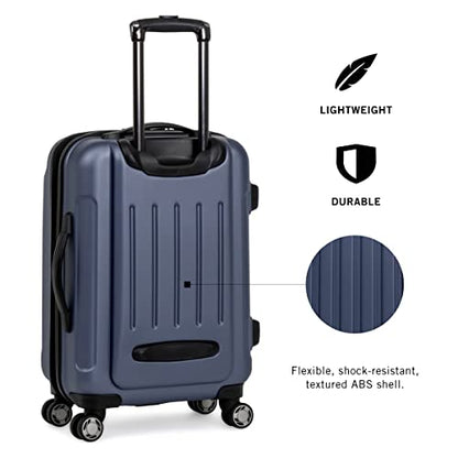 Kenneth Cole REACTION Renegade Luggage Expandable 8-Wheel Spinner Lightweight Hardside Suitcase, Smokey Purple, 28-Inch Checked - color: Smokey Purple, size: 28-Inch Checked