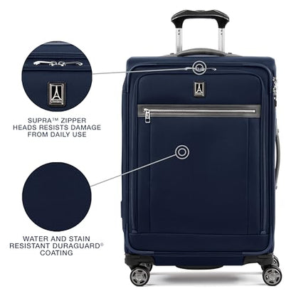 Travelpro Platinum Elite Softside Spinner Set, Dark Blue, 2-Piece (21/25) - color: Dark Blue, size: 2-Piece Set (21/25)
