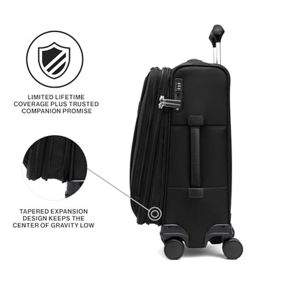 Travelpro VersaPack+ Softside Carry-On Luggage Suitcase, Black, 21-Inch - color: Black, size: Carry On