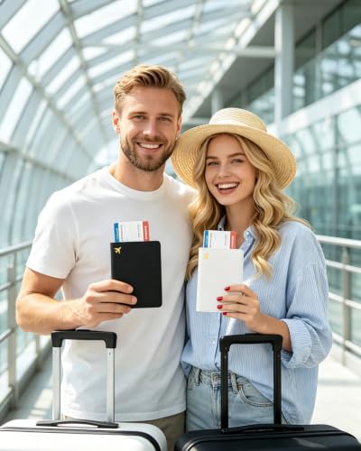 Passport Holder for Travel - RFID Blocking for Women & Men - color: Black