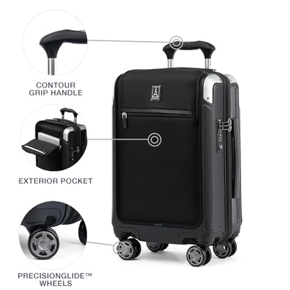 Travelpro Platinum Elite Hardside Carry-On Luggage, Black, 20-Inch - color: Shadow Black, size: Compact Carry-on with Laptop Pocket 20-Inch