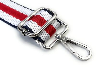 Purse Strap Replacement for Crossbody Bags & Handbags - color: Navy Blue White Red Stripe, size: 1-1/2 Inch Wide