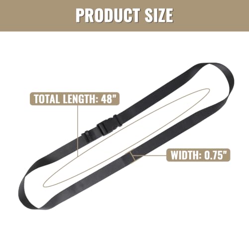 0.75”x48” Utility Straps with Buckle Quick Release Buckle Straps with Clips - size: 0.75” x 48”