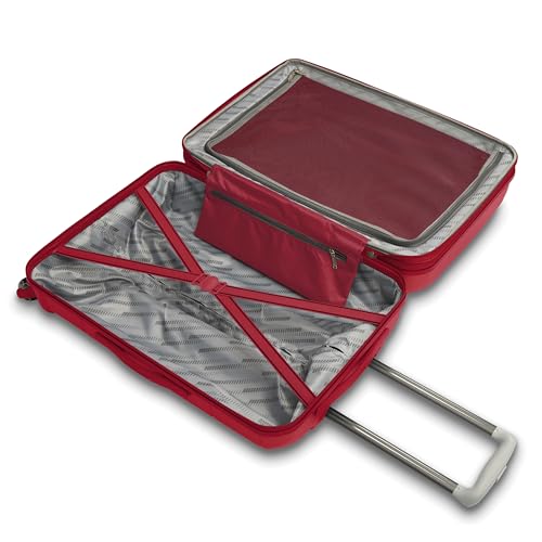 American Tourister Stratum 2.0 Expandable Hardside Luggage with Spinner Wheels, Red, Carry-on - color: Red, size: 20-Inch Carry-On