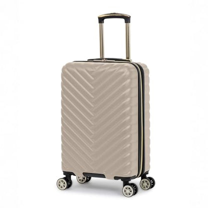 Kenneth Cole REACTION Madison Square Lightweight Hardside Chevron Expandable Spinner Luggage, Taupe, 2-Piece (20" Carry On + Sophie Backpack) - color: Taupe, size: 2-Piece (20" Carry On + Sophie Backpack)