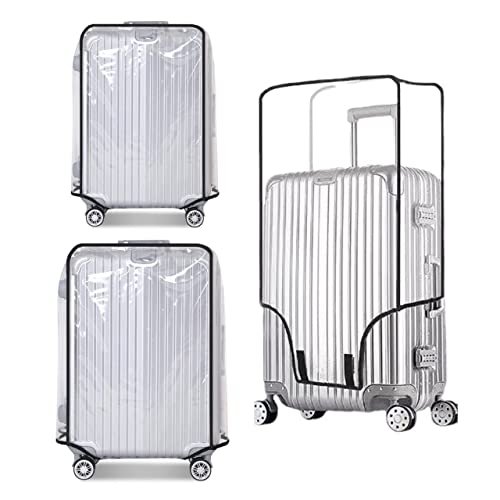 Clear PVC Luggage Cover Protectors - Transparent Waterproof Suitcase Sleeve for 20"+24"+28" Wheeled Suitcases (3PCS) - color: 3PCS
