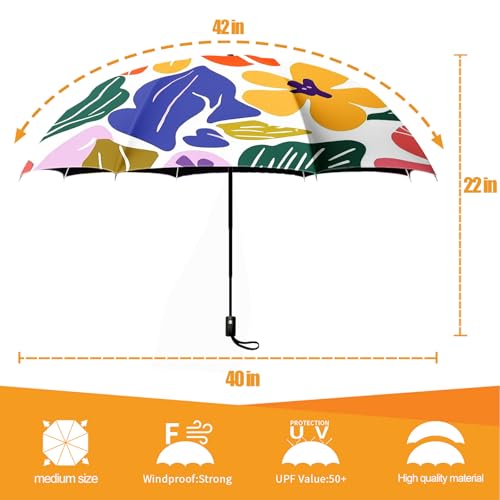 Folding Umbrella, Automatic Small Compact, Sun & Rain - color: MT74