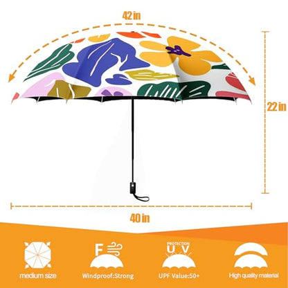 Folding Umbrella, Automatic Small Compact, Sun & Rain - color: MT74