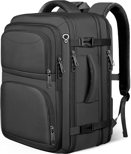 Travel Backpack for Men, TSA Carry On Backpack Flight Approved - color: Black, size: 17.3 Inch