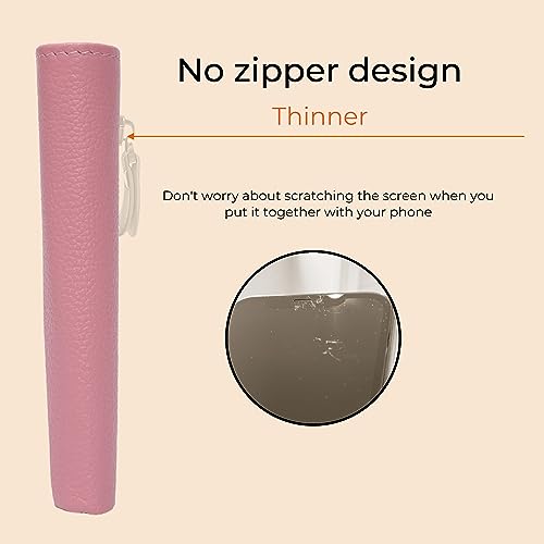 Bveyzi Ultra Slim Small RFID Wallet for Women, Leather Tiny Thin Bifold Pocket Ladies Wallet - color: Pink