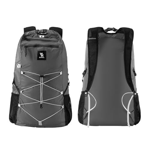 Lightweight Hiking Backpack 20L, Waterproof Foldable Packable Backpack for Travel Camping Daypack for Men Women - color: Black