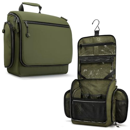 VENTURE 4TH Hanging Travel Toiletry Bag, 18 Compartments - Forest Green - color: Forest Green