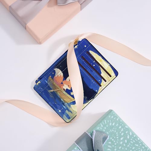 Tipmile Womens Credit Card Holder Wallet, Small Slim RFID Blocking Sleeve - color: Fox