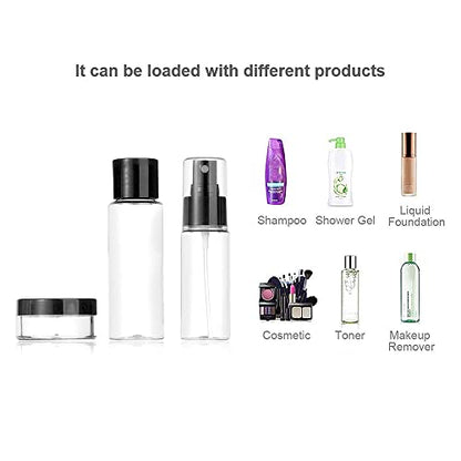 Vitog 11 PCS Travel Bottles Kit, TSA Approved Leak Proof Containers - color: black