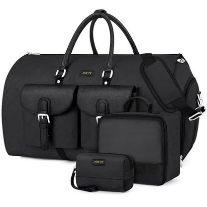 Garment Bag for Travel Convertible Carry on Travel Duffel Bag for Men Women - color: A03-Black