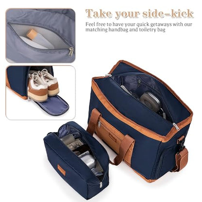 Cobens Luggage Sets 5 Piece, Suitcases with Wheels, TSA Lock, 20/24/28,Blue - color: Blue, size: 5 Piece Sets (20/24/28/DB/TB)