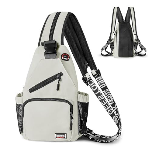 Geestock Convertible Sling Bag Crossbody Backpack for Women Men, Blue - color: Off-white, size: Large