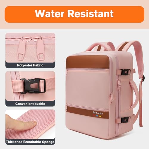 Exquisite Travel Laptop Backpack, Flight Approved Size Carry on Bag (25L) - color: Pink, size: L (7x11x16.8")