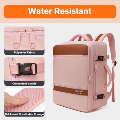 Exquisite Travel Laptop Backpack, Flight Approved Size Carry on Bag (25L) - color: Pink, size: L (7x11x16.8")