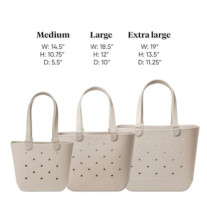 Simple Modern Waterproof Rubber Beach Bag | Extra Large | Pink | Getaway Tote Bag with Zipper Pocket, Beach Tote & Pool Bag for Travel, Boat, Groceries | Beach Essentials | Blush - color: Blush, style: Extra Large