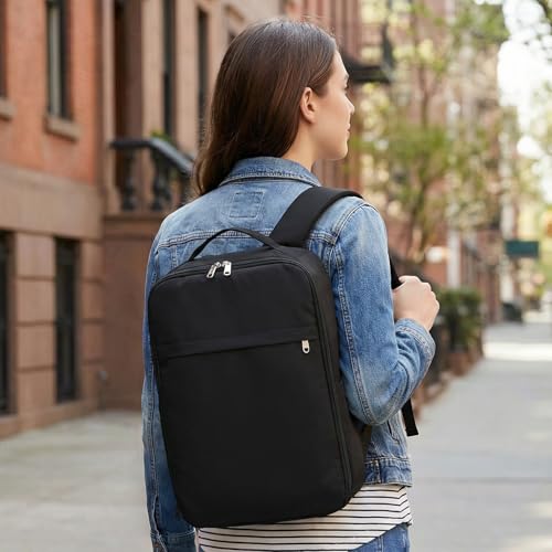 17x10x9 Personal Item Backpack for 40x20x25 Travel Bag 20L Carry on Backpack Flight Approved Airplanes Waterproof Underseat Hand Luggage Cabin Bag for Weekender Fits 14 Inch Laptop Black