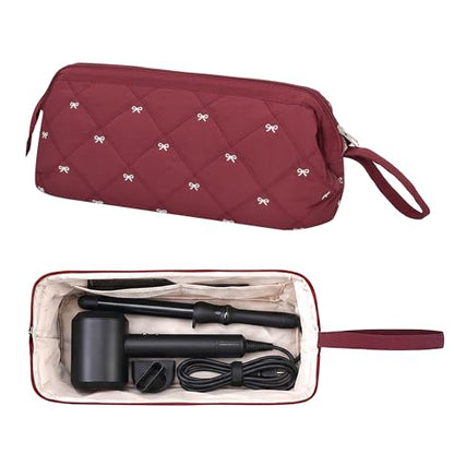 TeeYee Hair Tools 다이슨 에어랩 퀼트 세면도구 가방용 여행 가방 - color: 와인보우