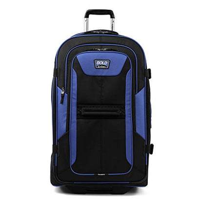 Travelpro Bold Softside Checked Rollaboard, Blue/Black, 28-Inch - color: Blue/Black, size: Checked-Large 28-Inch