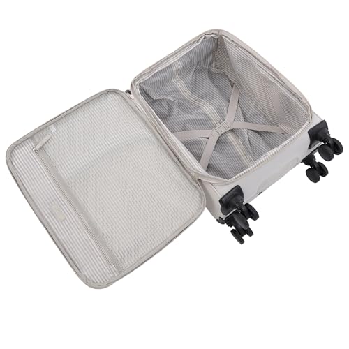 Martha Stewart Softside Carry-On Luggage, Light Grey - color: Light Grey, size: 22"