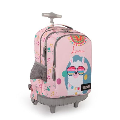 Tilami Rolling Backpack for Boys and Girls,Cool alpaca - color: Cool Alpaca