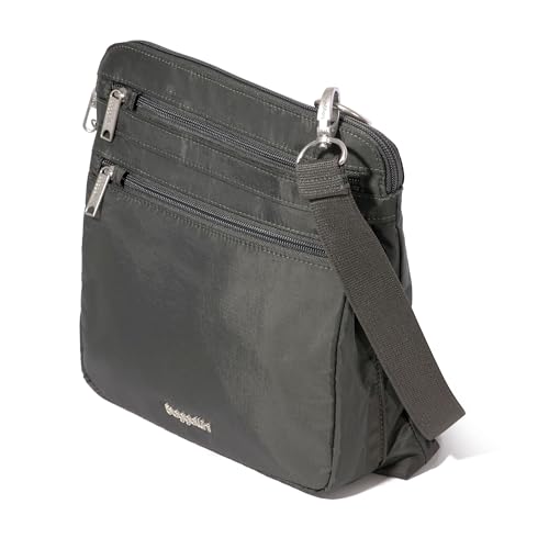 Baggallini Securtex Anti-Theft Large Crossbody - color: Charcoal