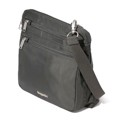 Baggallini Securtex Anti-Theft Large Crossbody - color: Charcoal