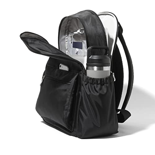 Baggallini Essential Laptop Backpack - 16x12 Inch Travel Backpack with 16" Laptop Sleeve - Lightweight Luggage Backpack - color: Black