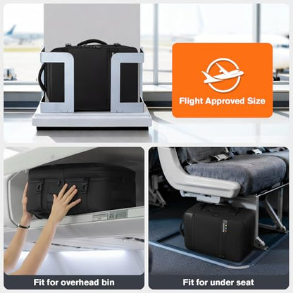 Exquisite Travel Laptop Backpack, Flight Approved Size Carry on Bag (25L) - color: All Black, size: L (7x11x16.8")