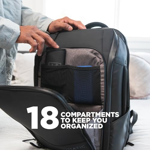 NOMATIC Travel Pack - Mens Travel Backpack - Expandable to 30L - Water Resistant Daypack - TSA-Ready - 16 Laptop - color: Black, size: 20L
