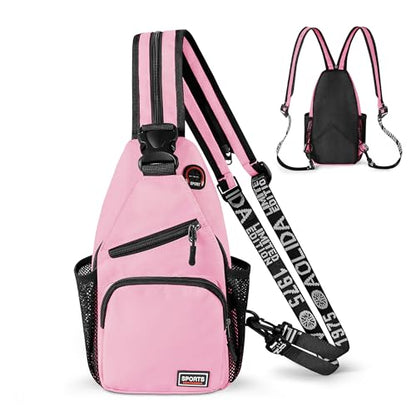 Geestock Convertible Sling Bag Crossbody Backpack for Women Men, Pink - color: Pink, size: Small
