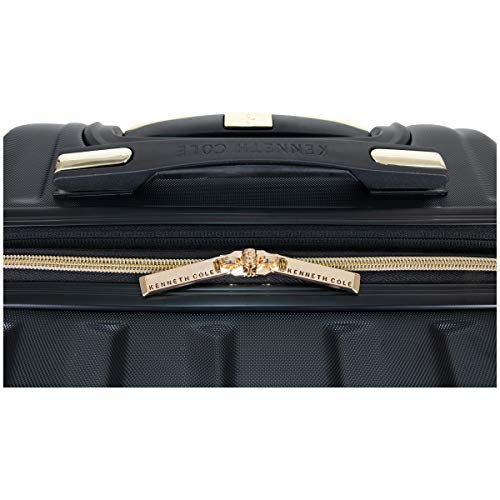 Kenneth Cole REACTION Madison Square Lightweight Hardside Chevron Expandable Spinner Luggage, Black, 2-Piece (20" Carry On + Backpack) - color: Black, size: 2-Piece (20" Carry On + Backpack)