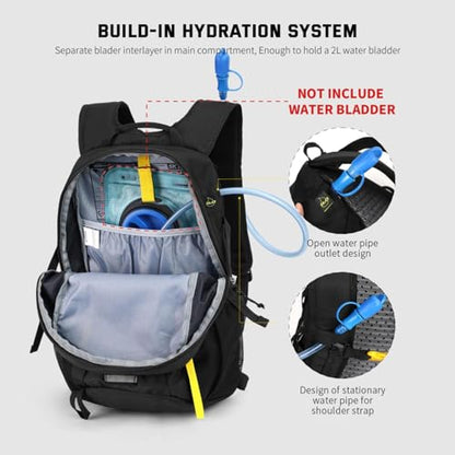 SKYSPER Small Hiking Backpack, 20L/30L Lightweight Travel Backpacks Hiking Daypack for Women Men - color: Lantc20-black, size: 30 l