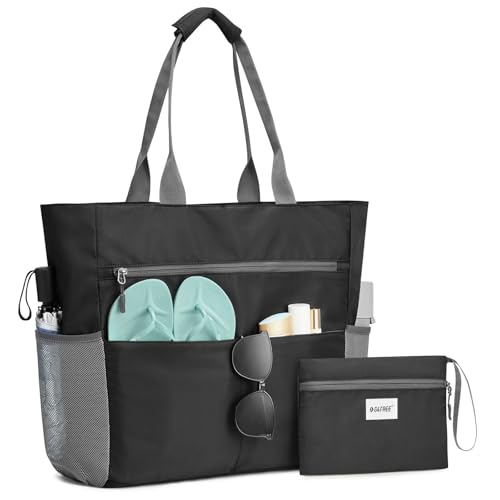 G4Free Beach Bag, Waterproof Sandproof Large Capacity Foldable for Women - color: Black, size: 50L