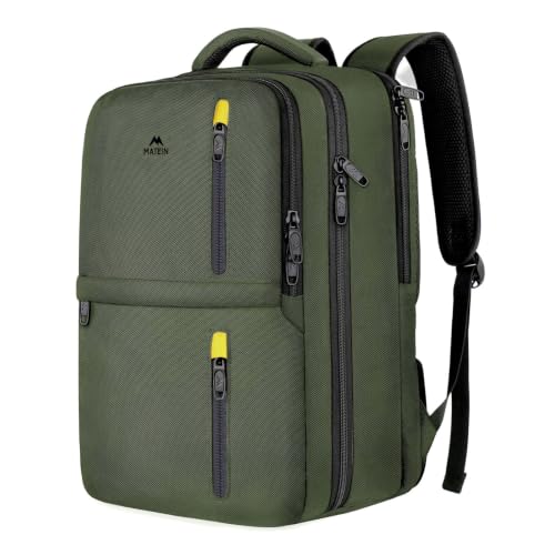 MATEIN Carry on Travel Laptop Backpack, Large Personal Item Travel Backpack - color: Green, size: X-Large
