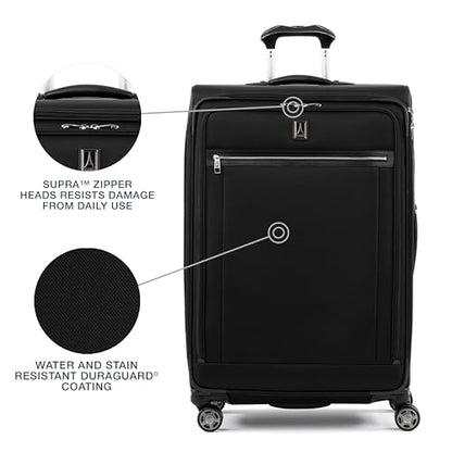 Travelpro Platinum Elite Checked Luggage Spinner, Black, 29-Inch - color: Shadow Black, size: Checked-Large 29-Inch
