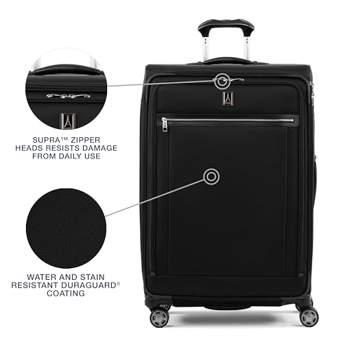 Travelpro Platinum Elite Checked Luggage Spinner, Black, 29-Inch - color: Shadow Black, size: Checked-Large 29-Inch