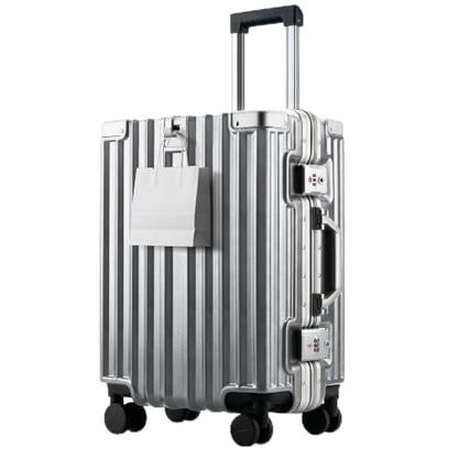 Zipperless Luggage, 20 Inch Carry-On Suitcase - color: Silver, size: TSA 20-inch