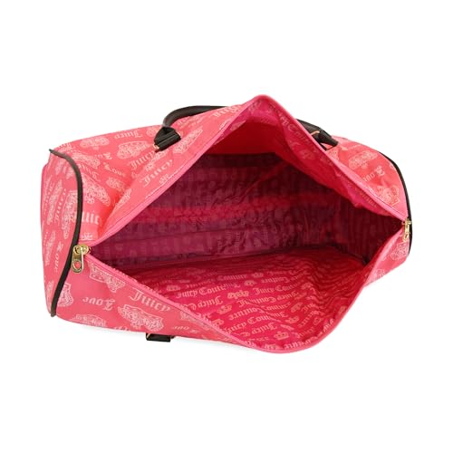 Juicy Couture Cherry Rolling Duffel, 22in - color: PINK LEMONADE/CROWN