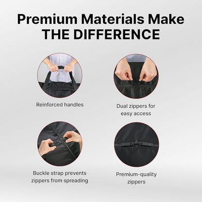 Plago Professional Quality Large Nylon Duffel Bag – Lightweight, Foldable, Water-Repellent Cargo Bag for Travel & Camping, Folding Bike, Tent, Mattress, Blankets, and Closet Storage - size: 134L (32.7"x20.5"x12.6")
