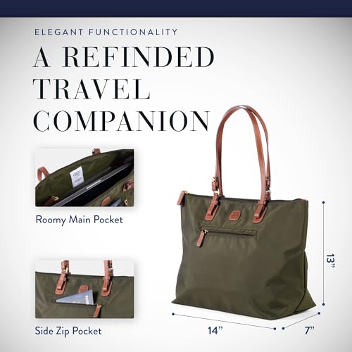 Bric's X-Collection Sportina Large 3-in-1 Tote Bag, Water-Resistant Carry-On w/Pass-Through, Adjustable Strap & Pouch - color: Olive