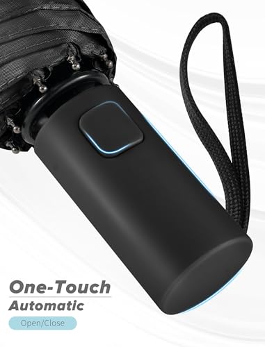 Yoobure Travel Compact Umbrellas for Rain, UV Umbrella for Sun Protection - color: Black-Just 1pc