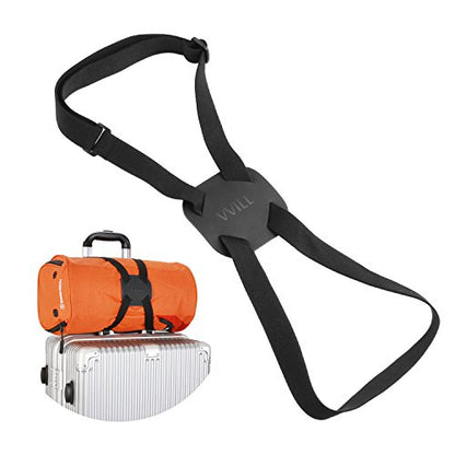 VVILL Bag Bungee, Luggage Straps Suitcase Adjustable Belt - Lightweight and Durable Travel Bag Accessories - color: Black