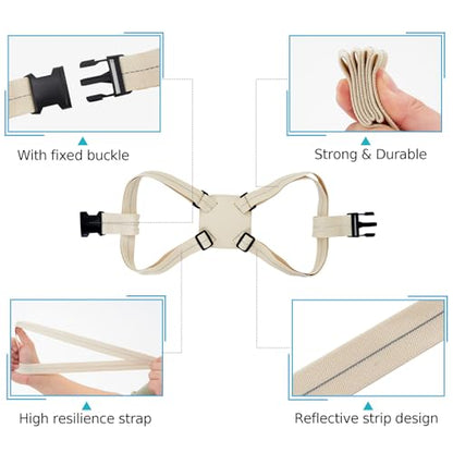 Travelkin Luggage Straps Bag Bungee for Suitcase Add a Bag TSA Approved - color: Almond white-2 PACK