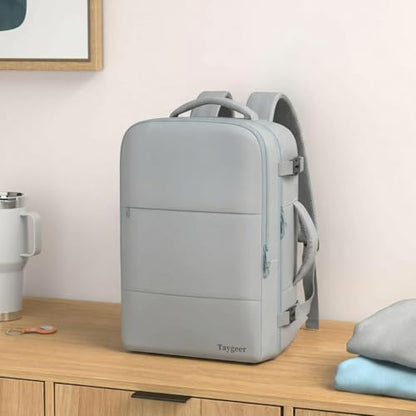 Taygeer Carry On Backpack, Womens Travel Backpack with Water Bottle Pocket - color: Elephantgray, size: Large